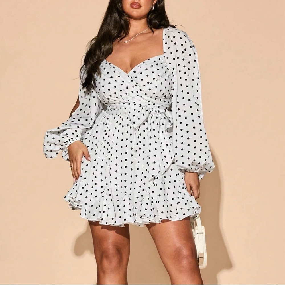 Elegant Polka Dot Dress